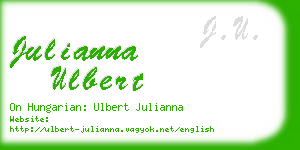 julianna ulbert business card